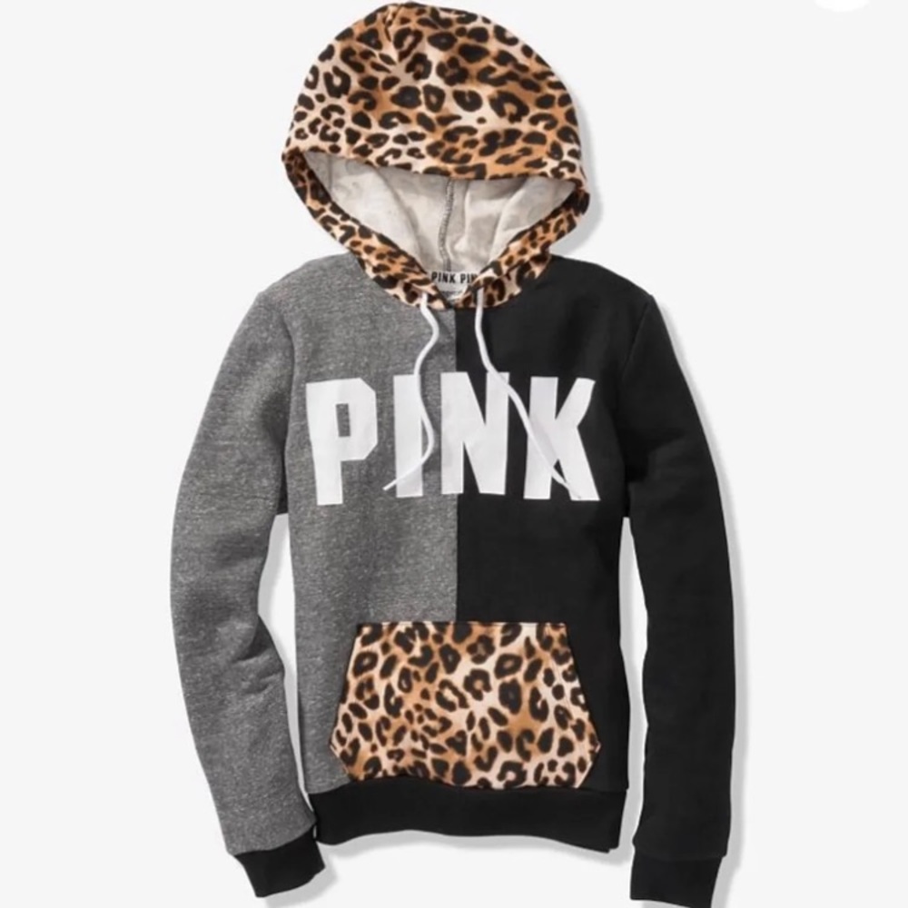 VS Pink Leopard Perfect Pullover